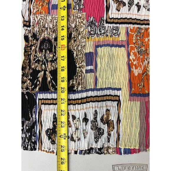 Y2K 90s Maximalist Eclectic Plisse Top S Indie Patchwork Collage Artwear Boho - Picture 10 of 12